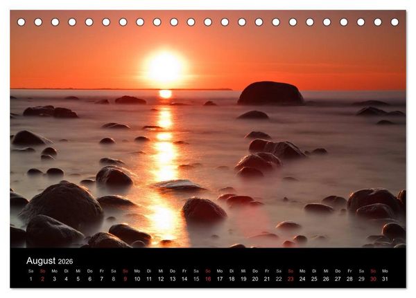 Produktbild: Unterwegs an der K&uuml;ste der Ostsee (Tischkalender 2026 DIN A5 quer), CALVENDO Monatskalender