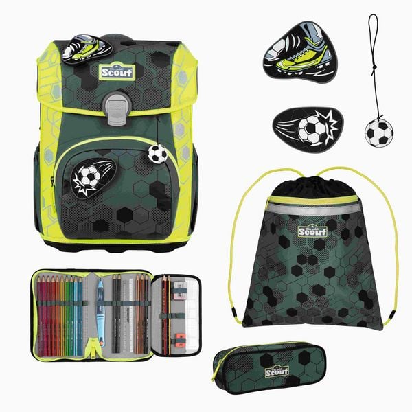 Produktbild: Scout Schulranzen Set Neo Superflash Extreme, Schulranzen Set, 4tlg, Soccers Star