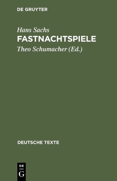 Produktbild: Fastnachtspiele
