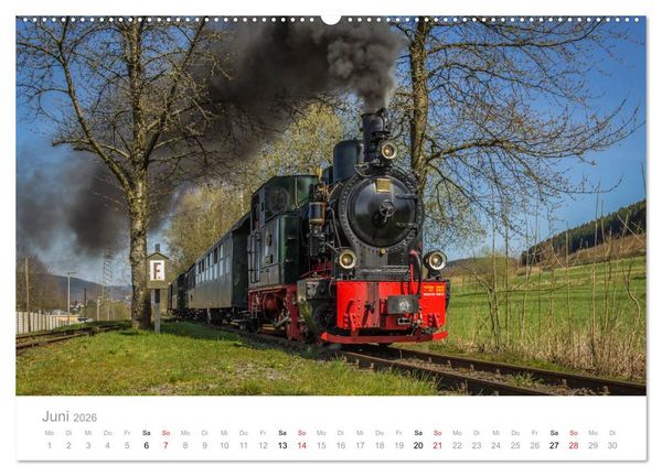 Produktbild: Schmalspurbahn Dampflok Bieberlies (hochwertiger Premium Wandkalender 2026 DIN A2 quer), Kunstdruck in Hochglanz