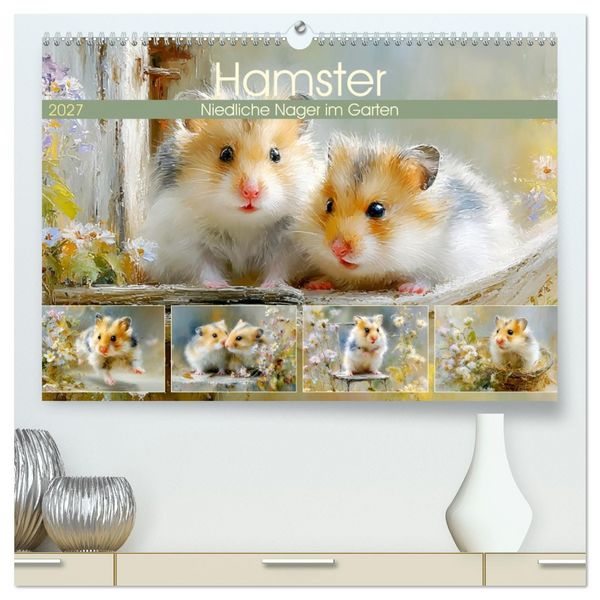Produktbild: Hamster. Niedliche Nager im Garten (hochwertiger Premium Wandkalender 2027 DIN A2 quer), Kunstdruck in Hochglanz