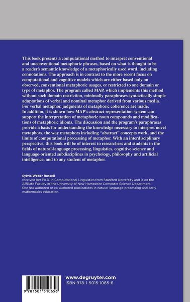Produktbild: Computer Interpretation of Metaphoric Phrases