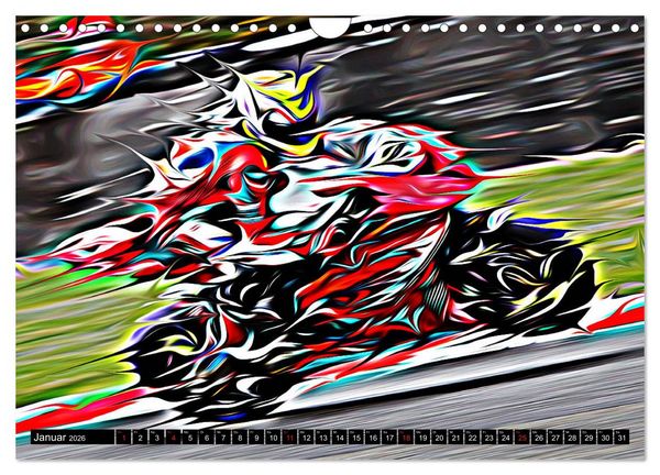 Produktbild: Fullspeed on two Wheels (Wandkalender 2026 DIN A4 quer), CALVENDO Monatskalender