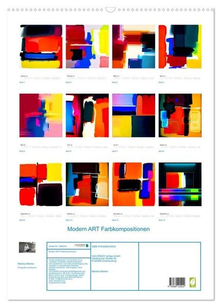 Produktbild: Modern ART Farbkompositionen (Wandkalender 2027 DIN A2 hoch), CALVENDO Monatskalender