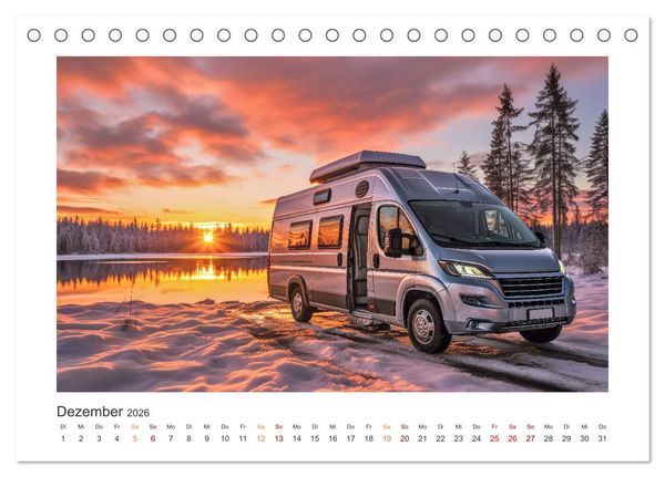 Produktbild: Abenteuer Camping (Tischkalender 2026 DIN A5 quer), CALVENDO Monatskalender