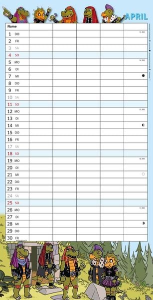 Produktbild: HeavySaurus Familienkalender 2027