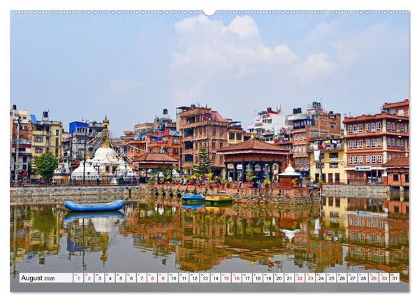 Produktbild: LALITPUR, die alte K&ouml;nigsstadt (hochwertiger Premium Wandkalender 2026 DIN A2 quer), Kunstdruck in Hochglanz