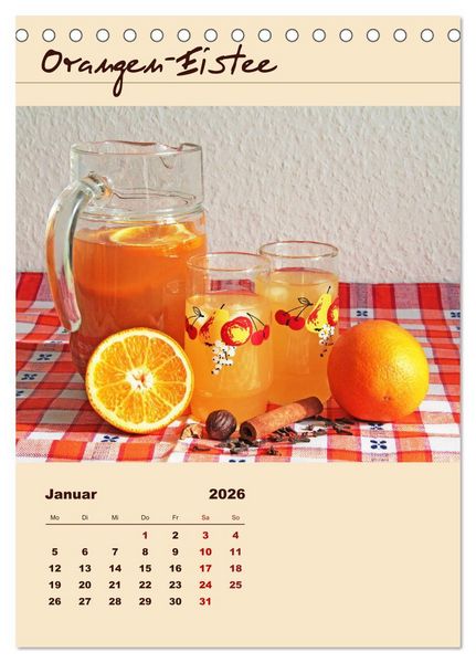 Produktbild: Erfrischender Eistee - Rezeptideen (Tischkalender 2026 DIN A5 hoch), CALVENDO Monatskalender
