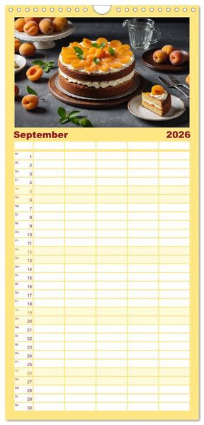 Produktbild: Familienplaner 2026 - Das Auge isst mit - S&uuml;&szlig;e Verf&uuml;hrung mit 5 Spalten (Wandkalender, 21 x 45 cm) CALVENDO