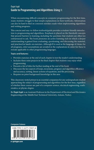 Produktbild: Guide to Programming and Algorithms Using R