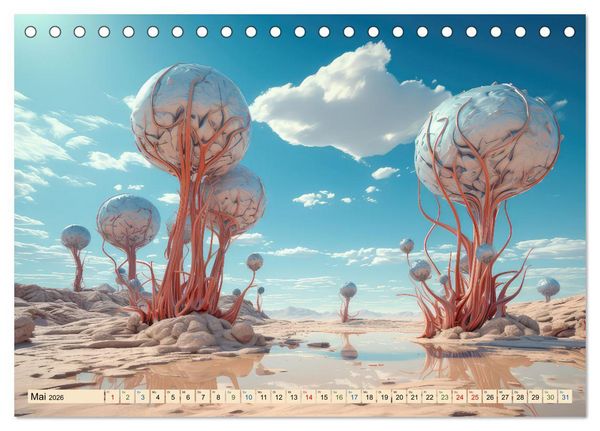Produktbild: Surrealismus trifft W&uuml;ste (Tischkalender 2026 DIN A5 quer), CALVENDO Monatskalender