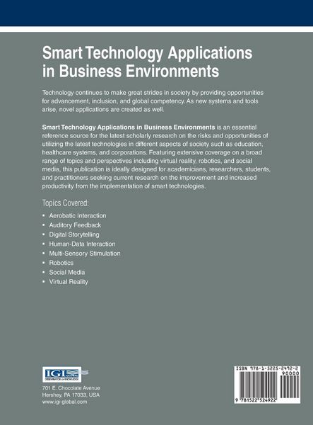 Produktbild: Smart Technology Applications in Business Environments