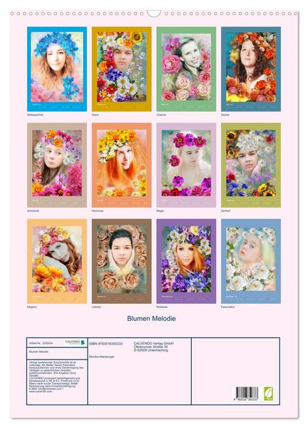 Produktbild: Blumen Melodie (Wandkalender 2026 DIN A2 hoch), CALVENDO Monatskalender
