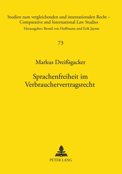 Produktbild: Sprachenfreiheit im Verbrauchervertragsrecht