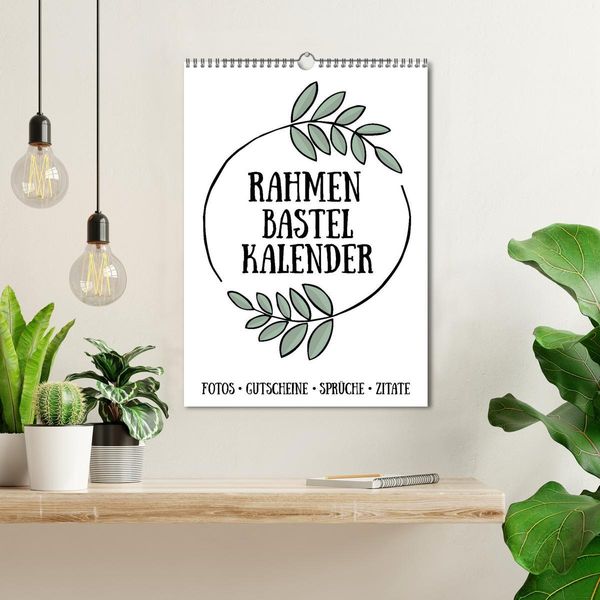 Produktbild: Rahmen Bastel-Kalender - DIY Fotos-Spr&uuml;che-Zitate (Wandkalender 2026 DIN A3 hoch), CALVENDO Monatskalender