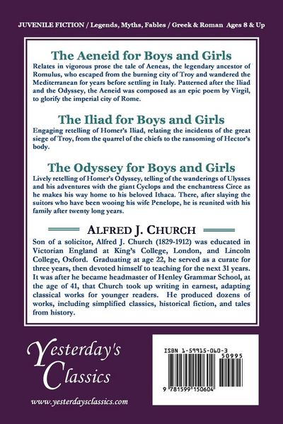 Produktbild: The Aeneid for Boys and Girls (Yesterday's Classics)