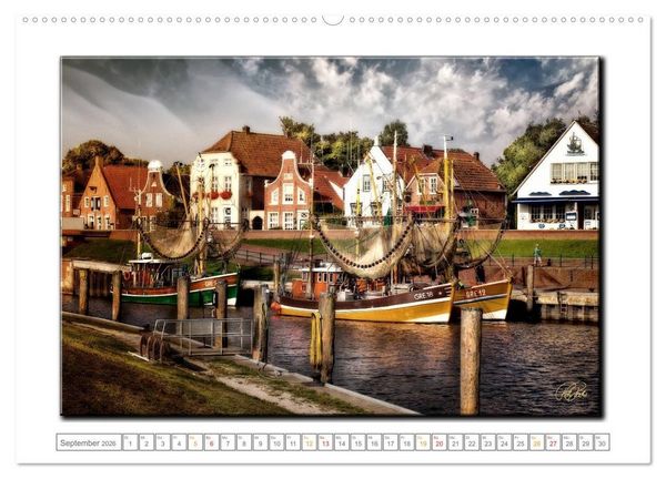Produktbild: Ostfriesland - der alte Hafen Greetsiel (hochwertiger Premium Wandkalender 2026 DIN A2 quer), Kunstdruck in Hochglanz
