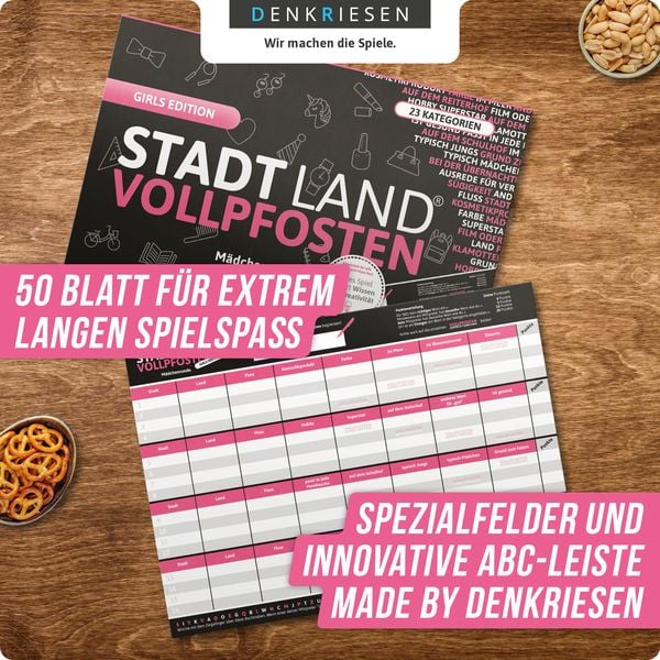 Denkriesen - Stadt Land Vollpfosten® - Girls Edition - "Mädchenrunde." (Spiel)