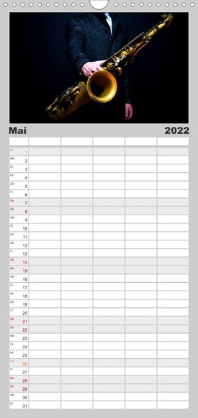 Produktbild: Familienplaner Klangbilder des Jazz (Wandkalender 2022 , 21 cm x 45 cm, hoch)