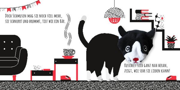 Produktbild: Kontrastbuch f&uuml;r Babys mit Fingerpuppe: Guck mal, kleine Katze