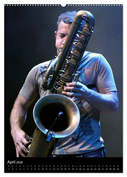 Produktbild: Jazz Saxophonisten 2026 (Wandkalender 2026 DIN A2 hoch), CALVENDO Monatskalender