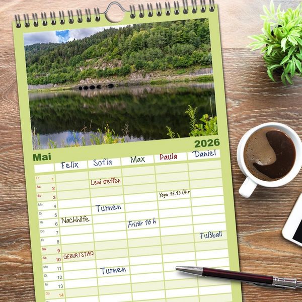 Produktbild: Familienplaner 2026 - Schwarzwald - Das Murgtal mit 5 Spalten (Wandkalender, 21 x 45 cm) CALVENDO
