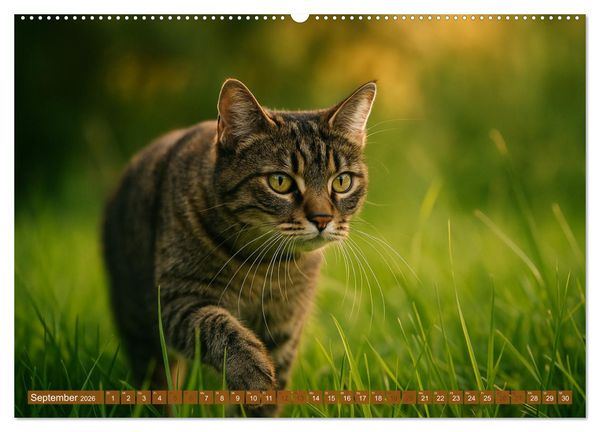 Produktbild: Katzenblicke &ndash; Eleganz und Anmut (hochwertiger Premium Wandkalender 2026 DIN A2 quer), Kunstdruck in Hochglanz