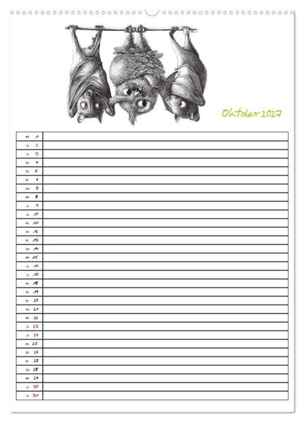 Produktbild: Tieronisch Eulen (Wandkalender 2027 DIN A2 hoch), CALVENDO Monatskalender