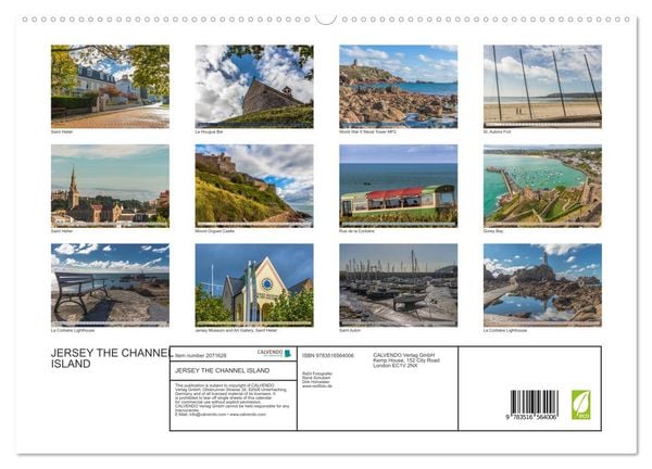 Produktbild: JERSEY THE CHANNEL ISLAND (High Quality Premium Wall Calendar 2026 DIN A2 landscape),CALVENDO 12 Month Wall Calendar