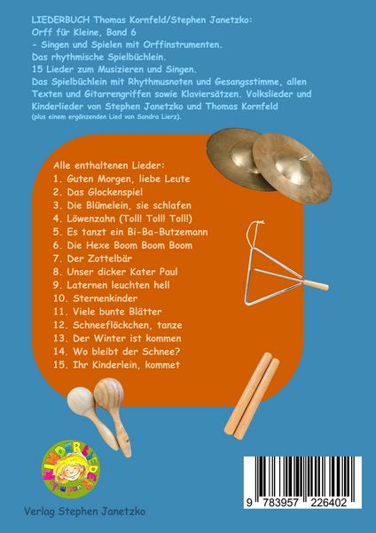 Produktbild: Orff f&uuml;r Kleine, Band 6 - Singen und Spielen mit Orffinstrumenten