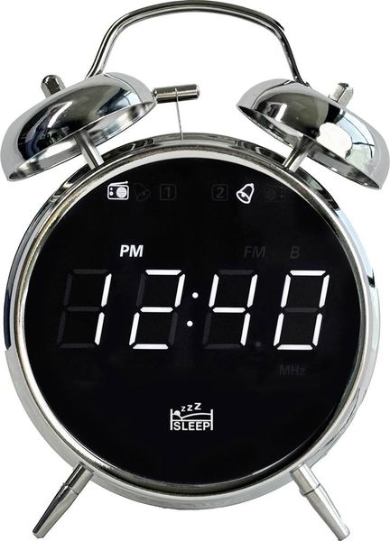 Produktbild: Silva Schneider URW 240 Radiowecker UKW, USB Weckfunktion Chrom-Schwarz