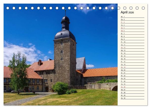 Produktbild: Burgen im Harz (Tischkalender 2026 DIN A5 quer), CALVENDO Monatskalender