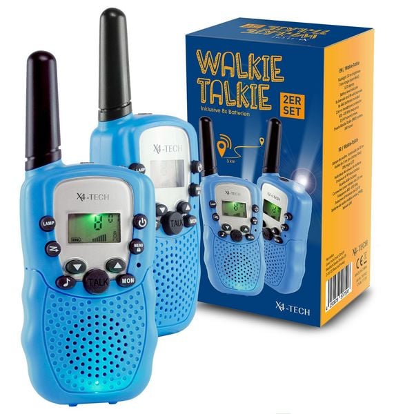 Produktbild: X4-TECH Walkie Talkie 2er Set blau