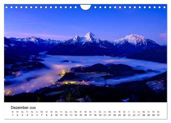 Produktbild: Berchtesgadener Berge im Licht (Wandkalender 2026 DIN A4 quer), CALVENDO Monatskalender