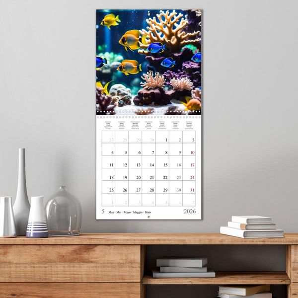 Produktbild: Colourful AI aquariums (Wall Calendar 2026 12 &times; 12 Inch) CALVENDO 12 Month Wall Calendar