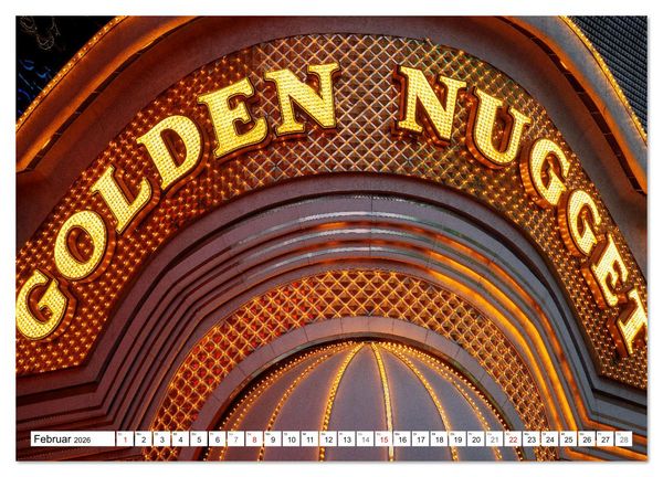 Produktbild: Las Vegas Nightlife - Neonlichter, Casinos und unvergessliche N&auml;chte (Wandkalender 2026 DIN A4 quer), CALVENDO Monatskalender