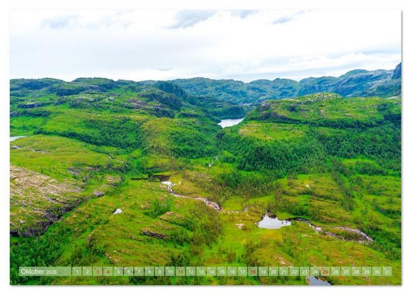 Produktbild: Norwegen aus dem Hubschrauber - Luftaufnahmen und Panorama (Tischkalender 2026 DIN A5 quer), CALVENDO Monatskalender