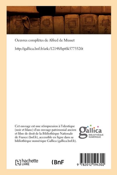 Produktbild: Oeuvres compl&egrave;tes de Alfred de Musset (&Eacute;d.1876)