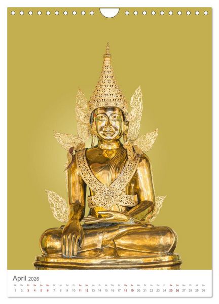 Produktbild: Buddha tr&auml;gt Gold (Wandkalender 2026 DIN A4 hoch), CALVENDO Monatskalender