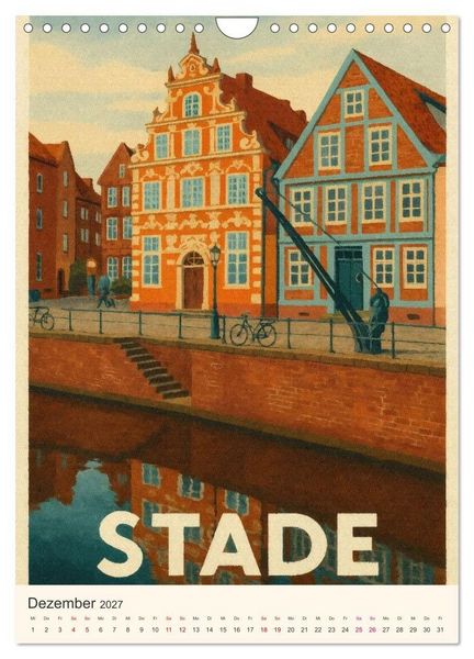 Produktbild: Norddeutsche Kleinode - City Poster (Wandkalender 2027 DIN A4 hoch), CALVENDO Monatskalender