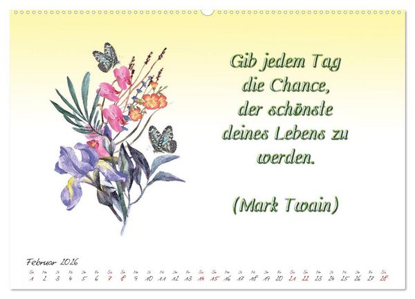 Produktbild: 12 unterhaltsame Zitate f&uuml;r ein sch&ouml;nes Jahr (Wandkalender 2026 DIN A2 quer), CALVENDO Monatskalender