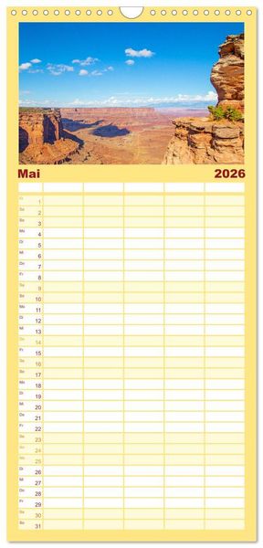 Produktbild: Familienplaner 2026 - USA - National und State Parks im Nordwesten mit 5 Spalten (Wandkalender, 21 x 45 cm) CALVENDO