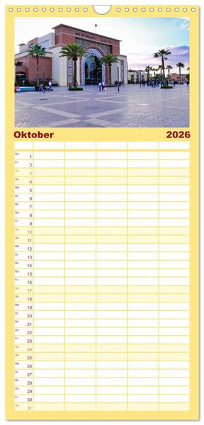 Produktbild: Familienplaner 2026 - Faszinierendes Marokko mit 5 Spalten (Wandkalender, 21 x 45 cm) CALVENDO