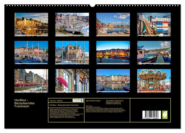 Produktbild: Honfleur - Bezauberndes Frankreich (hochwertiger Premium Wandkalender 2026 DIN A2 quer), Kunstdruck in Hochglanz