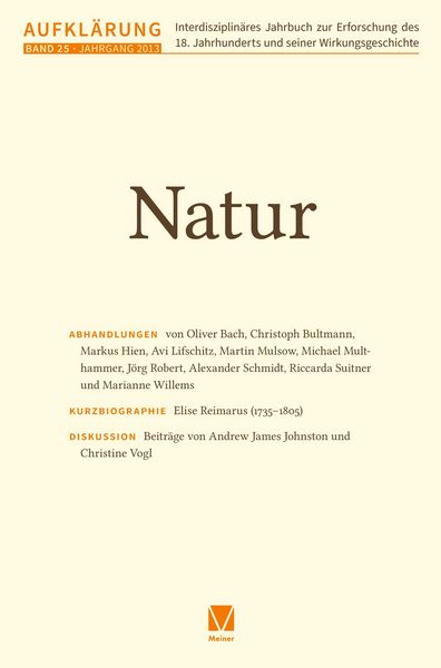 Natur, Taschenbuch von , Felix Meiner, 9783787347476