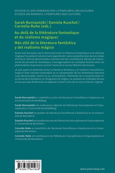 Produktbild: Au-del&agrave; de la litt&eacute;rature fantastique et du r&eacute;alisme magique / M&aacute;s all&aacute; de la literatura fant&aacute;stica y del realismo m&aacute;gico