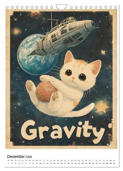 Produktbild: If Movies where full of Cats (Wall Calendar 2026 DIN A4 portrait), CALVENDO 12 Month Wall Calendar