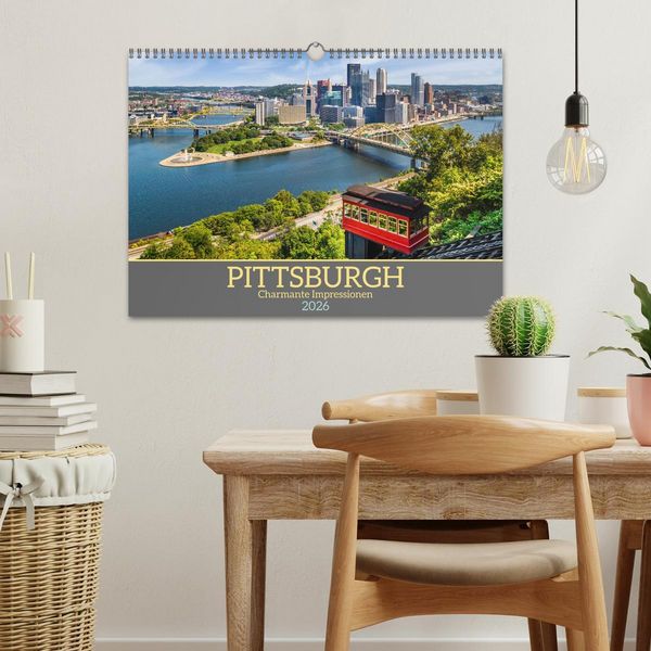 Produktbild: PITTSBURGH Charmante Impressionen (Wandkalender 2026 DIN A3 quer), CALVENDO Monatskalender