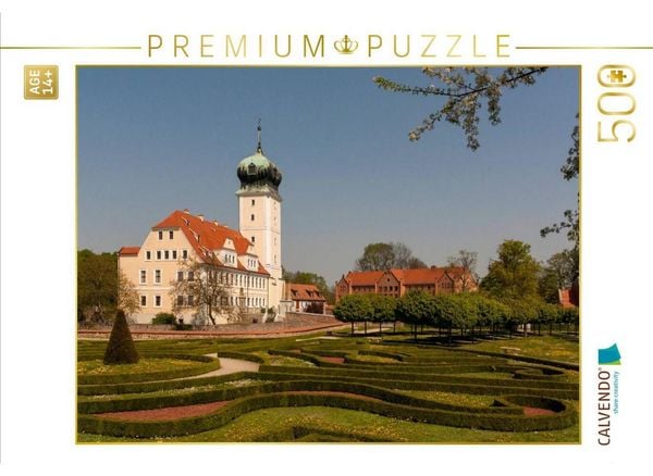 CALVENDO Puzzle Schloss in Delitzsch | 500 Teile Lege-Größe 48 × 36 cm Foto-Puzzle für Erwachsene