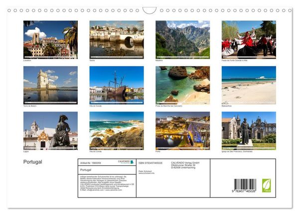 Produktbild: Portugal (Wandkalender 2026 DIN A3 quer), CALVENDO Monatskalender